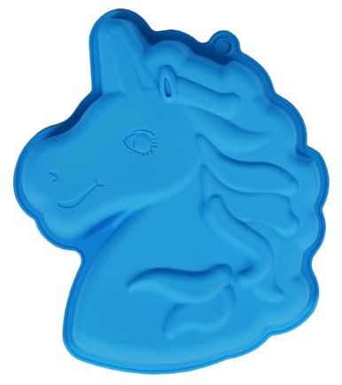 Silver-Stage Einhorn Backform Unicorn rosa Kuchenform für backen Kindergeburtstag Silikonform für Kuchen Eis Schokolade Brot Dessert Pudding BPA Freiding BPA Frei Hellblau (Hellblau)