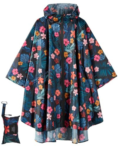 SIRMEDER Damen Regenjacke Wasserdicht Atmungsaktiv Winddicht – Leichte Regenmantel Outdoor Jacke für Wandern Camping Urlaub – Tragbare Regenbekleidung