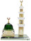 FLCPJGV Moschee Statue Dekor Miniatur Muslimische Kaaba Islamische Figur Home Auto Statuen
