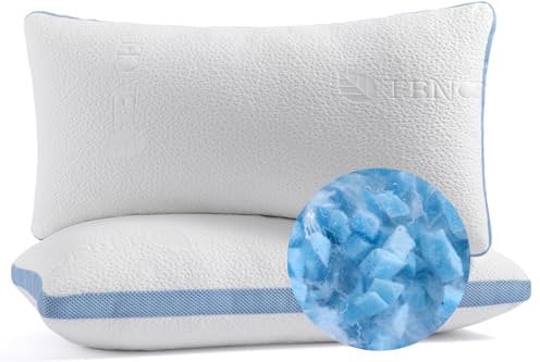 Hiimgo Kopfkissen 60x80 cm (2er Pack), Höhenverstellbares Schlafkissen, Memory Foam Kissen, waschbares Bettkissen, Beddingkissen mit anpassbarer Füllung, mit Reißverschluss