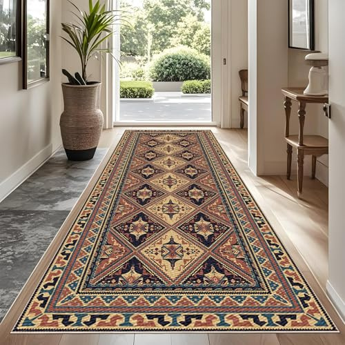 YUEAENK Teppich läufer Flur für küche rutschfest 90 x 300 cm Waschbar Schmutzfangmatte Teppich Läufer für innen Outdoor Lange fußmatte Eingang küchenläufer lang teppichläufer