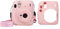 Silicone Jelly Case for Fujifilm Instax Mini 11 Camera - Soft Protective Cover with Precise Cutouts and Perfect Fit - Humanized Design, Solid Color.Pink