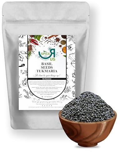 Basil Seeds | Tukmaria | Sabja | Subza| TUKHMALANGA | Falooda Seeds A* Grade Premium Quality 50g-1900g (90g)