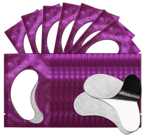 Lunamoon UV Augenpad für Wimpernverlängerung Wimpernpads Eyelash Pad 50Paar | 2in1 UV Wimpernverlängerung Pad,Wimpern Augenpads,Wimpern Patches,Eye Patch for Eyelash Extension,Wimpern Extension Zubehör