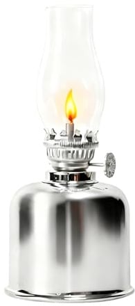 Glas Petroleumlampe Für Innenräume, Öllampen Aus Glas, Einstellbare Helligkeit, Vintage Petroliumöllampe, Retro Offene Flamme Öllampe, Retro Petroleumlampe Für Garten Haus Esszimmer