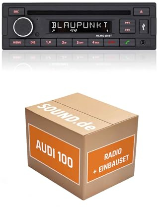 Autoradio Einbaupaket für Blaupunkt Milano 200 BT kompatibel mit Audi 100 C3 | Bluetooth USB