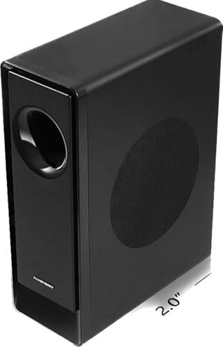 RAINEVERRY Bluetooth Soundbar with 6-Inch Subwoofer, Black Plastic, 2.1 Channel Home Theater System, Modern Style, Wall Mount, 100W, Compatible with Television