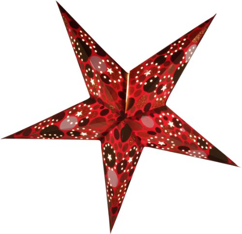 GURU SHOP Faltbarer Advents Leucht Papierstern, Weihnachtsstern 60 cm - Balloo/Papiersterne - mehrfarbig