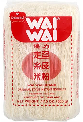 Wai Wai Thailand Paquete de Fideos de Arroz de 1 x 500 Gr 500 g