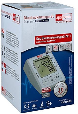 Aponorm Blutdruck Messgerät Basis Control Oberarm
