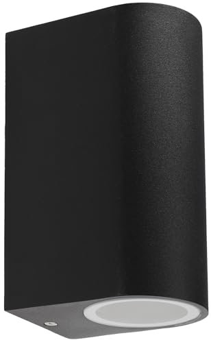 ChiliTec Wandleuchte Aussenleuchte IP44 Innen Außen UP DOWN Leuchte LED geeignet 2x GU10 Sockel 230V schwarz