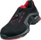 Uvex 1 x-tended Support Halbschuh, Sicherheitsschuhe S1 SRC, Arbeitsschuhe für Damen & Herren, Schwarz/Rot, Größe 50