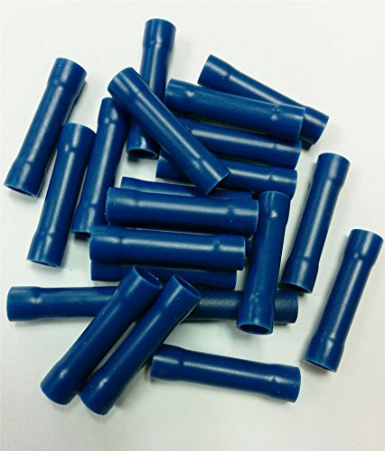 20x Blue Insulated Straight Butt Connector Electrical Crimp Terminals for Cable