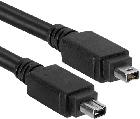 cablepelado – Câble FireWire 400 de 4 broches à 4 broches 1.8 mètres Noir