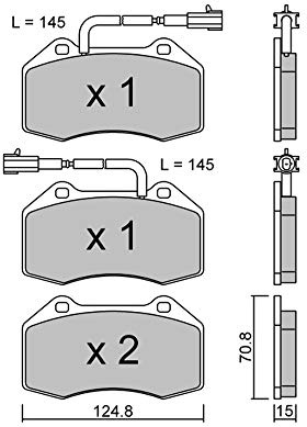 metelligroup 22-0651-2 - Made in Italy - Bremsbeläge