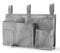 PACOLO Caddy Hanging Organizer Bedside Storage Bag, 600D Oxford Cloth with Hook&Loop Fastener for Bunk and Hospital Beds,Dorm Rooms Bed Rails(8 Pockets) (Grey)