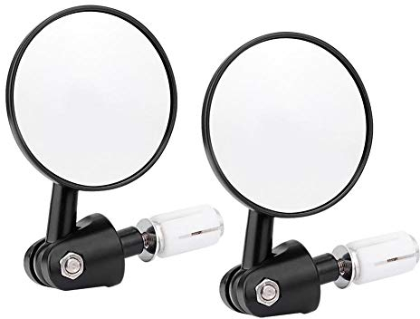 22 Mm Spiegel Motorrad-Motorrad Spiegel Motorrad Rückspiegel Spiegel Runder Lenker 2Pcs Motorradmodifizierter Faltungsgeklappter Lenker Rückspiegel Reflektierender Seitenspiegel 22 Mm