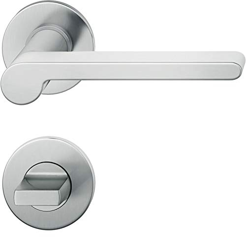 FSB Türbeschlag 10 1021 | Türgriff auf Flachrosette WC, 38-42 | Edelstahl