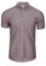 Xact Men's Oxford Short Sleeved Shirt, Button-Down Collar, Cotton Rich, Regular Fit (Light Burgundy) L