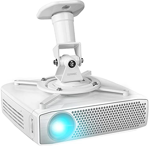 Duronic Support de projecteur PB07XB | Support de Fixation pour Plafond | Capacité de 10 kg | Universel | Robuste | Fixations incluses | Rotation à 360 °, Pivote à 180 °, Inclinaison à 180° pour Une