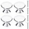 Desenda 4 PCS 1 Silver Cabinet Door Knobs with Screw, Stylish Solid Drawer Knob Kitchen Pull Handles for Cabinet Cupboard Drawer Wardrobe Furniture Hardware - Round Mushroom Shape