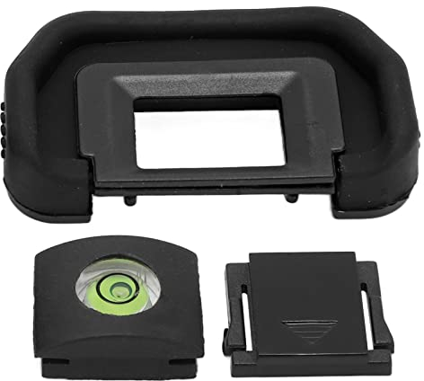 Goshyda Kamera-Okular-Augenmuschel-Set, EB-Sucher-Augenmuschel-Okular-Augenmuschel mit Kaltschuhabdeckung und Wasserwaage, für, 5D2, D6,D7,60D,60Da,50D,4D Kameras