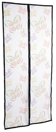 Haushalt International Insektenschutz für Türen 210x100 cm Schmetterling, schwarz/bunt | schwarz/bunt