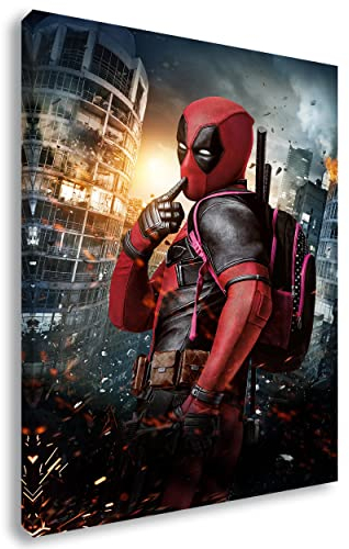 Artis Prints Leinwandbild Deadpool | Marvel - Comic, Film - Hollywood, Action - Superhelden, Klein bis XXL, Dekoration - Zimmer - Wohnung