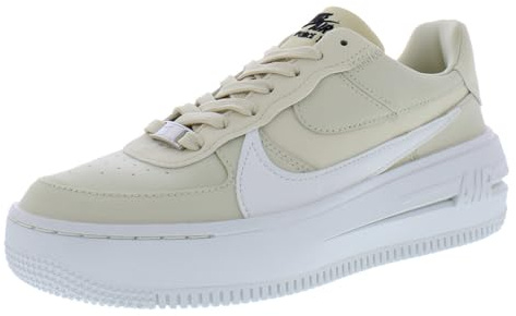 Nike Air Force 1 PLT.AF.orm, Damen Sneaker, Fossil Sail Summit White Black, 8.5