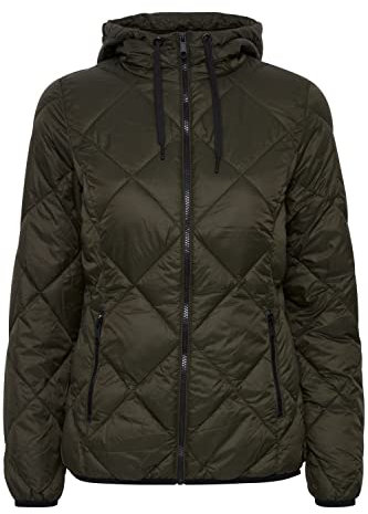 b.young BYAMALLA JACKET Damen Steppjacke Übergangsjacke Jacke mit Kapuze leicht tailliert kurz geschnitten mit Kontrast-Reißverschluss, Größe:36, Farbe:Rosin (190509)