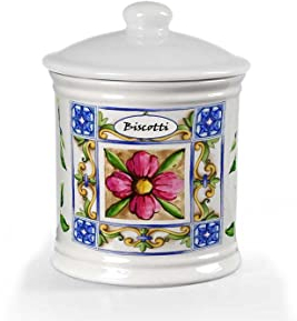 GICOS IMPORT EXPORT SRL Barattolo biscottiera biscuits contenitore biscotti in ceramica 19 cm decoro terra e sole mosaico TAW- 828454