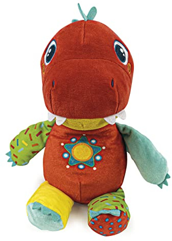 Clementoni- My Little Dinosaur Play Plush: Interactive Learning Toddler Toy with Lights & Sounds (10+ Months)