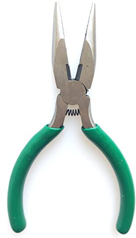 Gebogener Zange, Mini Schmuckzangen, 13cm Spitzzange Rundzange Drahtschneider Gebogener Zange, DIY Halskette Armband Ohrringe Zangen Werkzeuge für Schmuckherstellung Reparatur