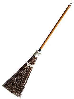 Nekenky Coconut Broom - 55 Inches Length, Heavy Duty Broom, Garden Broom, Natural Broom, Outdoor Broom, Garage Broom, Hard Floor Broom, Outdoor Brooms for Sweeping Patio