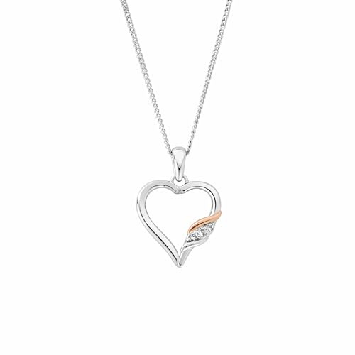Clogau - Past Present Future Sterling Silver Heart Pendant with Topaz - Standard