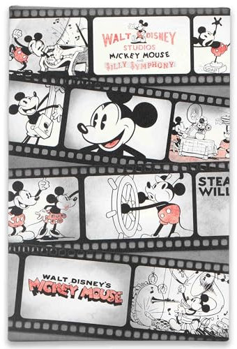 Disney Mickey Mouse Klassische Filmstreifen, Galerie, gewickelte Leinwand-Wanddekoration, Vintage-Micky-Maus-Wandkunst für Filmzimmer