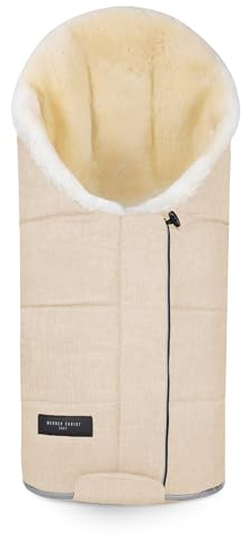 Werner Christ Baby, Lammfell Kinderwagen-Fußsack TULAVARIO – Buggy Lammfellfußsack (Kinder ab 6 - bis 36 Monate) aus medizinischem Fell, in Cloud (beige)