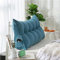 YSZBD Rückenstützkissen Rückenkissen Bett Lesekissen Für Bett Und Sofa Rückenkissen Keilkissen Sofa Bettkissen Rückenlehne Lesekissen Removable Cover,#2sea​​blue-150x50x20cm