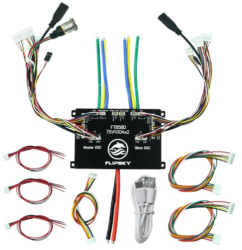 Flipsky FT85BD Dual ESC mit Aluminiumgehäuse, nicht VESC für Elektro-Skateboard/Roller/Ebike-Geschwindigkeitsregler/Elektromotorrad/Robotik