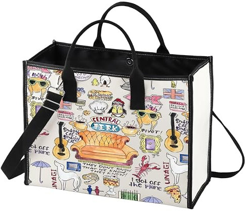 BWWKTOP Friend TV Show Tote Bag Friend TV Show Gifts Friend TV Show Merchandise Friend Central Park Shoulder Bag, Hello Reading BG