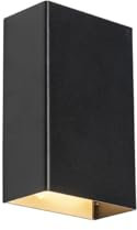 Qazqa - Modern Smarte Wandleuchte schwarz 10 cm inkl. 2 WiFi G9 - Otan Dimmer I Dimmbar I Wohnzimmer I Schlafzimmer I Up I Down - Stahl Rechteckig - LED geeignet G9