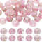SUNNYCLUE 1 caja de 40 piezas de Cuentas de Cristal de Murano de Arena Dorada de 9~10 mm Cuentas de Cristal de Murano Hechas A Mano Rosa Rosa Floral Espaciador Redondo Cuentas de Murano para Pulseras