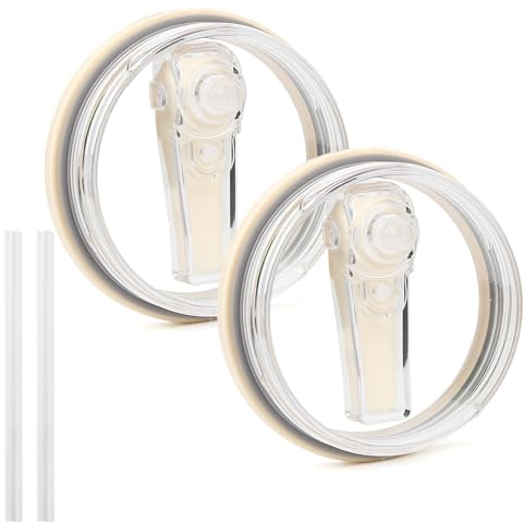 Lot de 2 couvercles de rechange pour gobelet Stanley Quencher, 1200 ml – Couvercle réutilisable pour tasse Stanley et HydroJug Traveler – Couvercles résistants aux éclaboussures