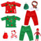 TZQFROCE Puppenkleidung Weihnachtselfen Zubehör Weihnachtselfen Kleidung Weihnachts puppenkleidung weihnachtselfen Puppe Kostüm Zubehör für Weihnachtsdekorationen