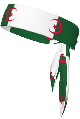 Drapeau de l'Algérie Doux et Respirant Léger Foulard Double Face Sport Head Tie