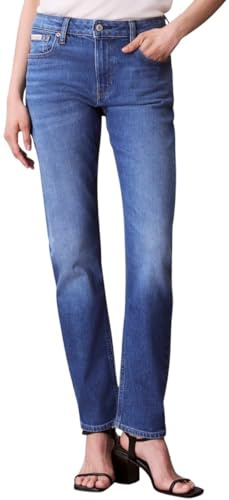 Calvin Klein Damen Jeans Hose Slim Indigo Channel Mid Rise