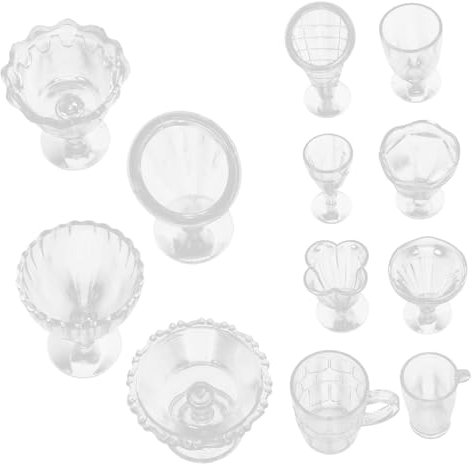 JOINPAYA Tazze in Miniatura Materiale in Argilla 12 Pezzi per per Decorazioni di Case in Miniatura