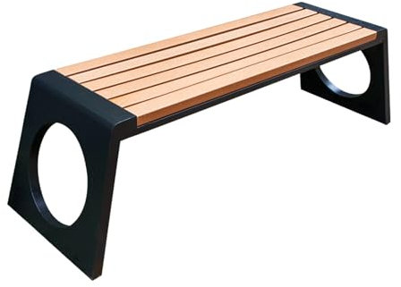 Outdoor-Parkbank mit einer Tragkraft von 453,6 kg, rostfrei, Gartenbank für Hof, Terrasse, Deck und Rasen (140 cm)