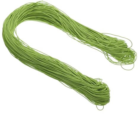 sourcing map 1mm Waxed Cord 109 Yard Waxed Polyester Cord Grass Green Wax String for Bracelet Making Necklaces Beading Jewelry Making and DIY Crafts