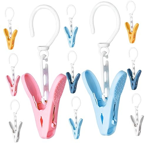 Zerodeko Storage Hoist Clamp 30pcs Laundry Hooks Simple Easy to Use for Home Office Garage